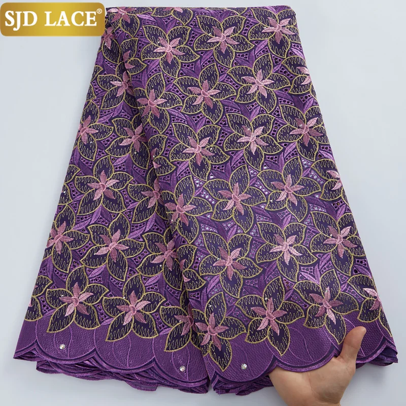 Продажа SJD кружево высокого качества Африканское кружево вышитая ткань нигерийские камни швейцарская вуаль кружево Швейцария дизайн платья с отве...