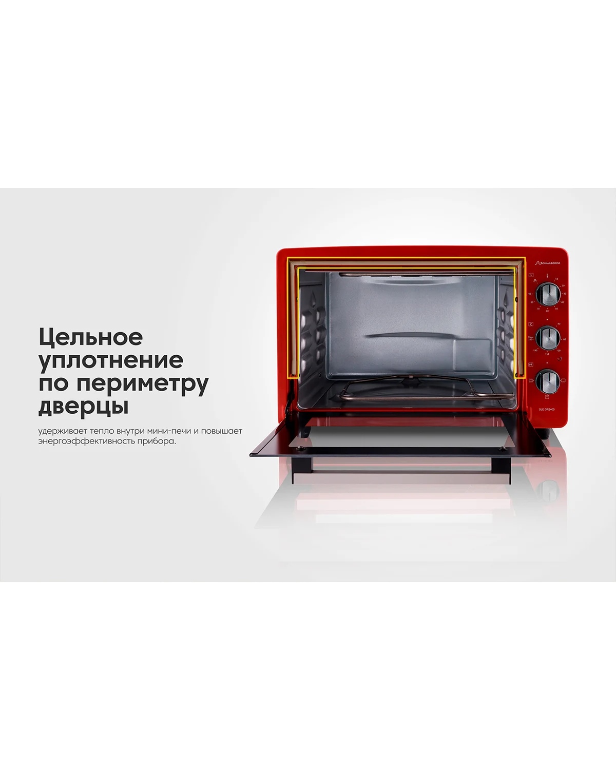 Мини-духовка для дома Schaub Lorenz SLE OR3400 таймер 3 режима нижний нагрев верхний + белый |