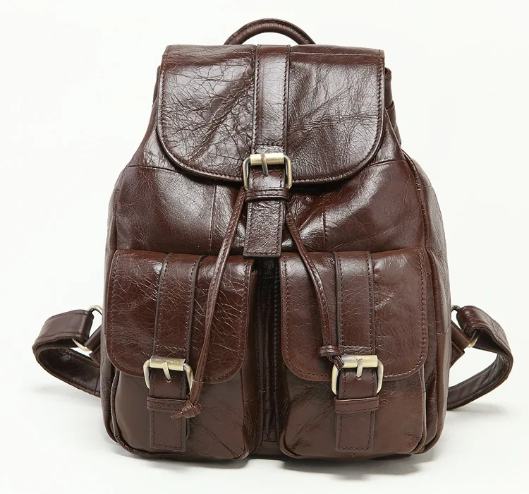 

New stylish Leather Backpack Crazy Crocodile Leather Travel Bag Of Men Male Laptop Backpack Cowhide Day packs For Male Light Red