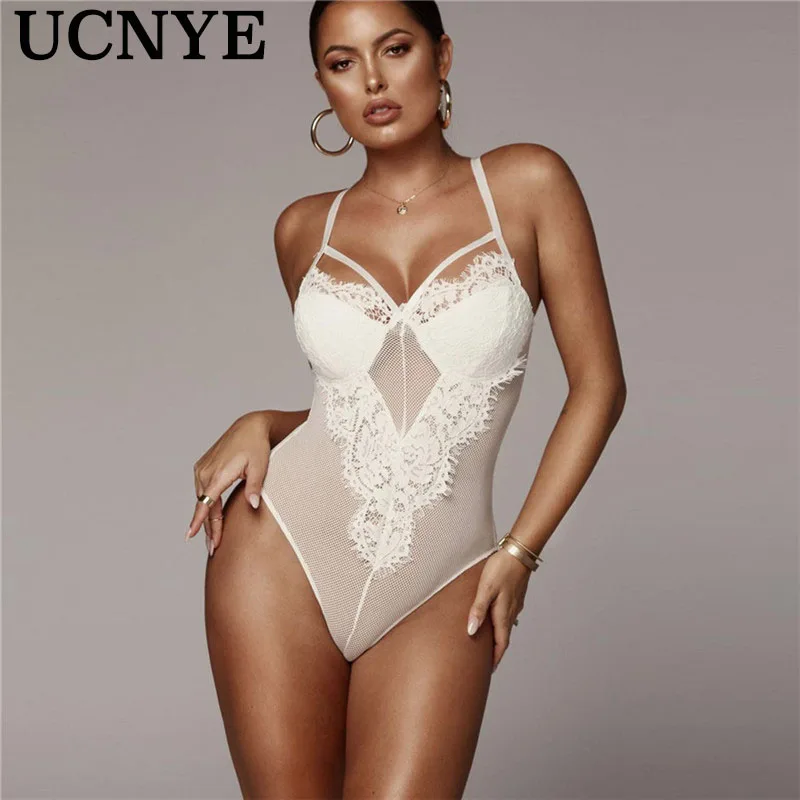 Женские сексуальные комбинезоны без рукавов прозрачный сетчатый кружевной