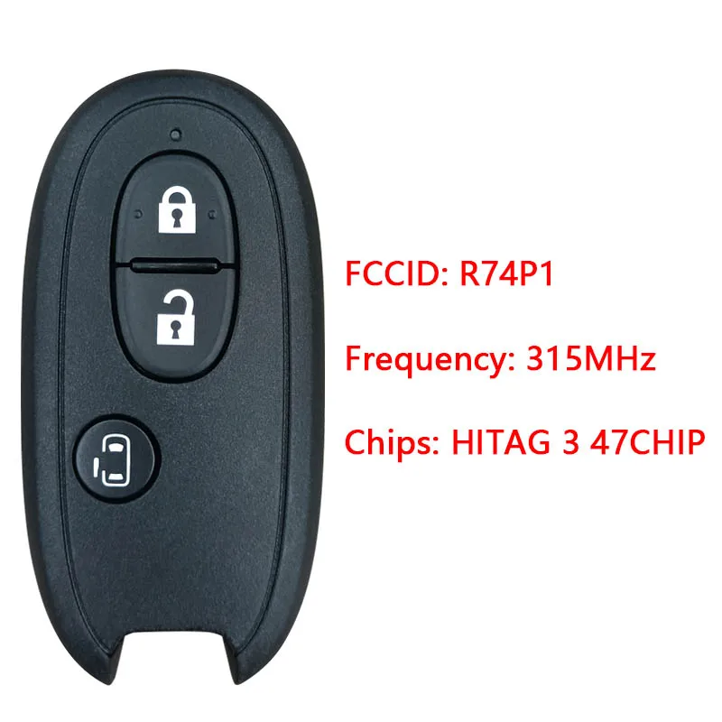 

CN048011 Original 3 button Smart Card Key For Suzuki OEM Replacement Remote 315MHz FSK PCF7953X HITAG 3 47 Chip FCCID R74P1