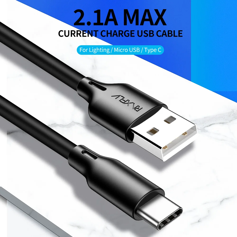 USB кабель RAXFLY типа C для Xiaomi Redmi Note 7 быстрой зарядки usb iphone Micro USB|Кабели мобильных