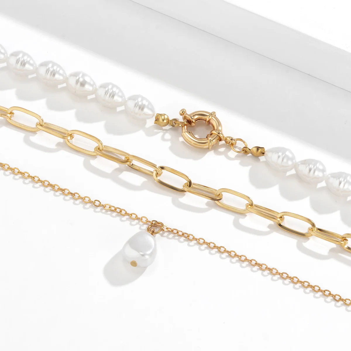 жемчужное ожерелье Комплекты украшений женское колье с подвеской цепочка