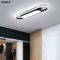 modern led ceiling lights for hallway balcony living room white black gold ac85 265v iron quality lamp body dimmable lamp