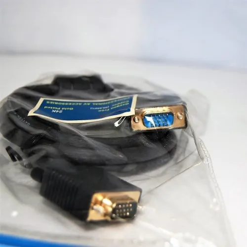 ШНУР ШТ.VGA HDВ15 - PLASTIC -GOLD Ø 9 MM ФИЛЬТР 1.5 М |
