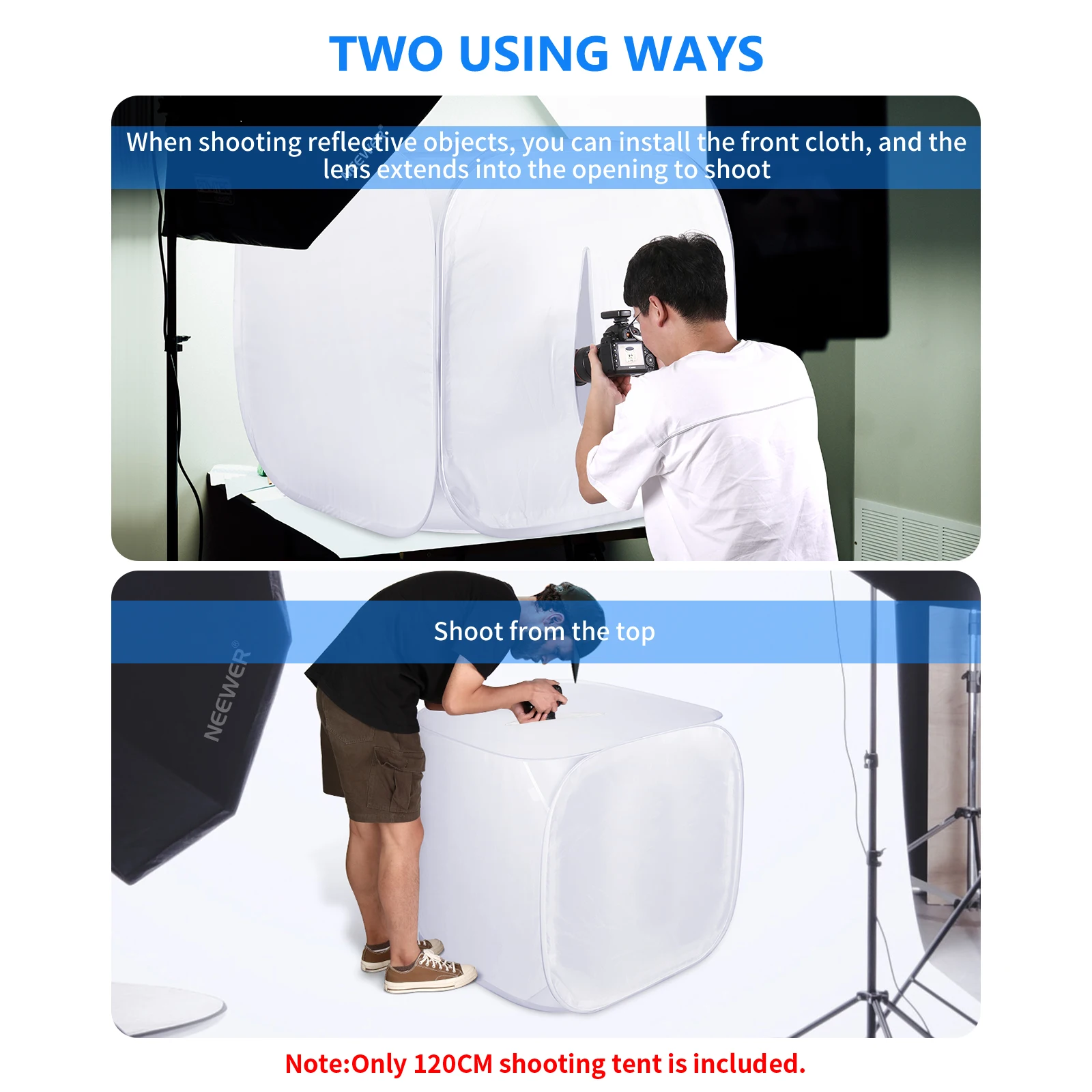 Neewer 48x48 дюймов/120x120 см фотостудия палатка светильник куб диффузионная Мягкая