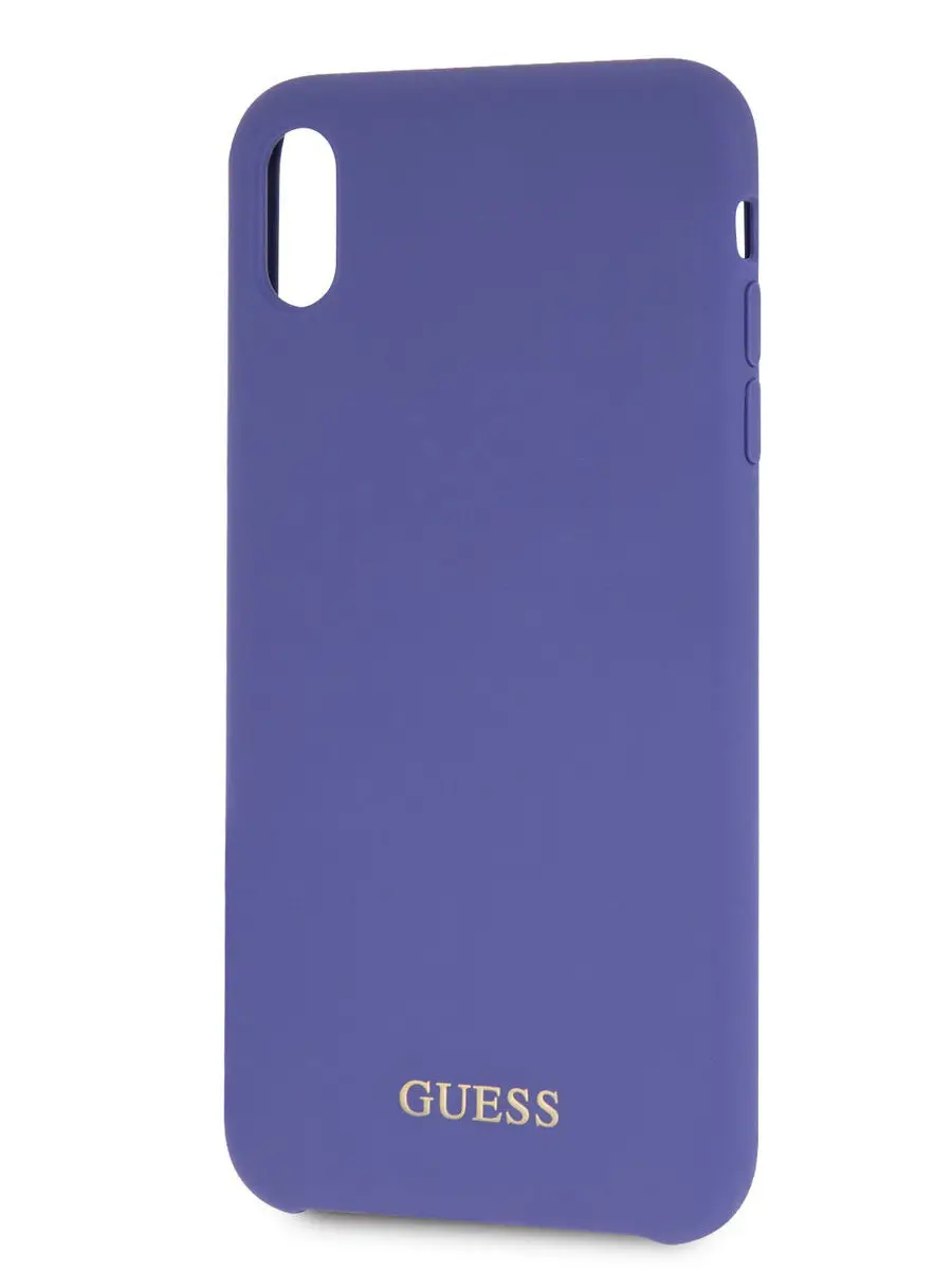 Чехол накладка GUESS Silicone collection / твердый силиконовый чехол с золотым логотипом