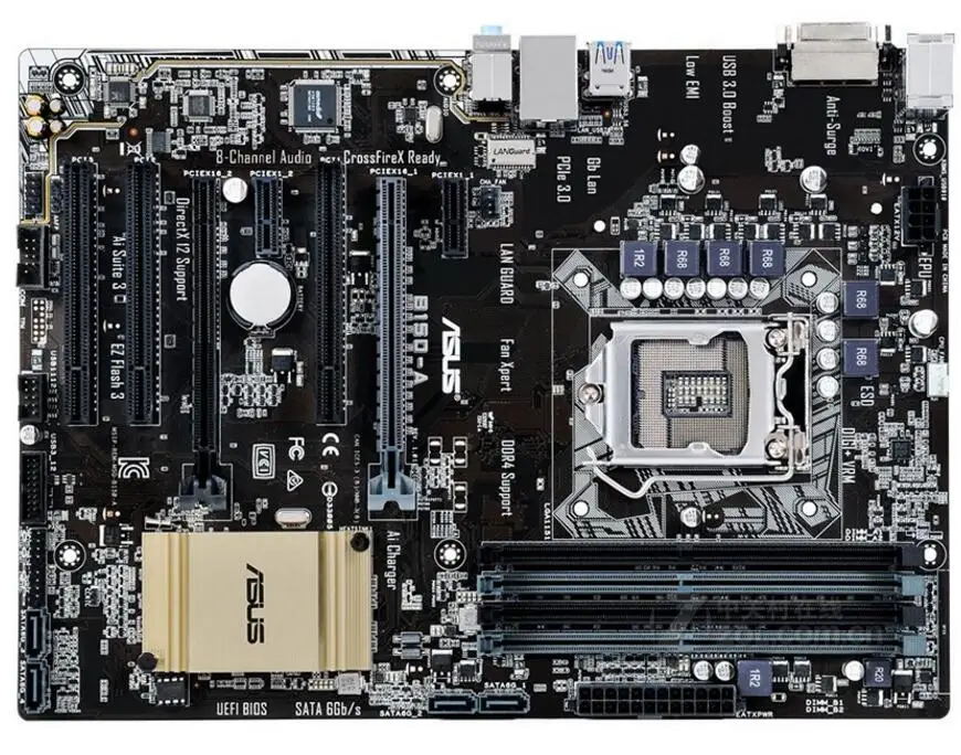 

Asus B150-A LGA 1151 Motherboard DDR4 64G SATA 3 Intel B150 PCIE 3.0 USB3.0 ATX Placa-mãe For sixth generation Core i7i5i3 cpus