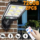 Уличная Светодиодная лампа на солнечной батарее, водонепроницаемый настенный светильник с датчиком движения для внутреннего дворика, сада, наружного дома