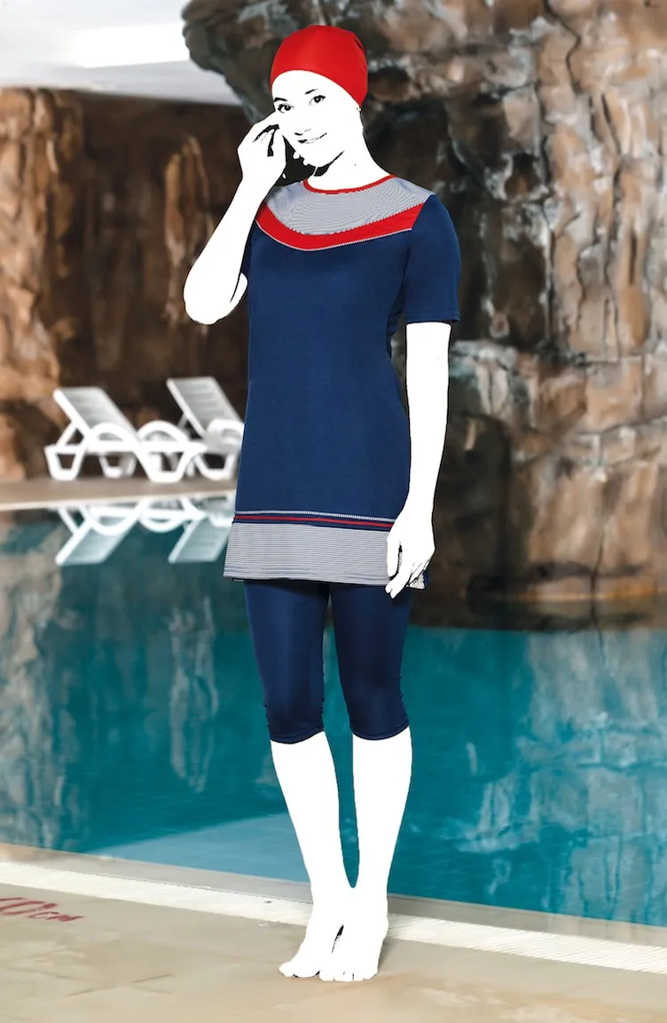 

Turkey Jowl Game Women Modest Muslim Swimsuit Full Coverage Swimwear Islamic Hijab Ladies Beachwear Swimming Burkini Swim Suit