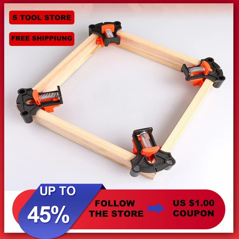 

Woodworking Right Angle Clip 60°90°120°Fixer Photo Frame Clip Picture Frame Clip Household Tools Woodworking Quick Clip