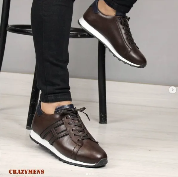 

Trend 2021 teenage casual shoes Boy fashion walking shoes men genuine leather men designer shoes luxury brand male aya