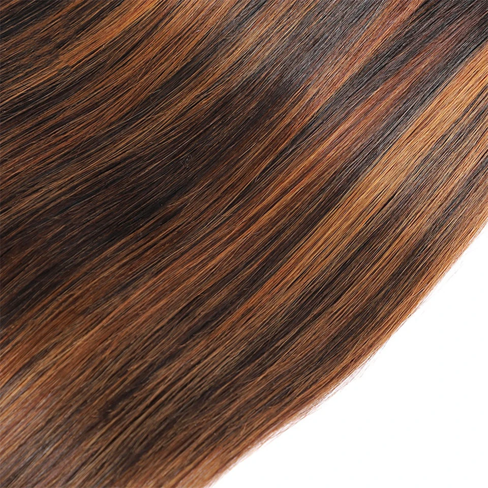 30 32 Inches 1B/30 Highlight Bundles Ombre Straight Human Hair Bundles Extensions Blonde Brazilian Weave 1 3 4pcs Remy 10A Hair