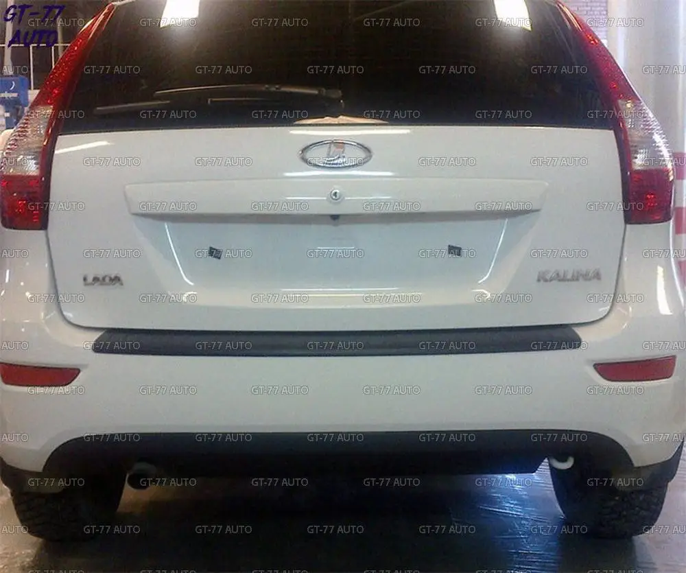 Накладка заднего бампера для Lada Kalina Hatchback / Лада Калина Хетчбэк 2004-2018 АБС пластик