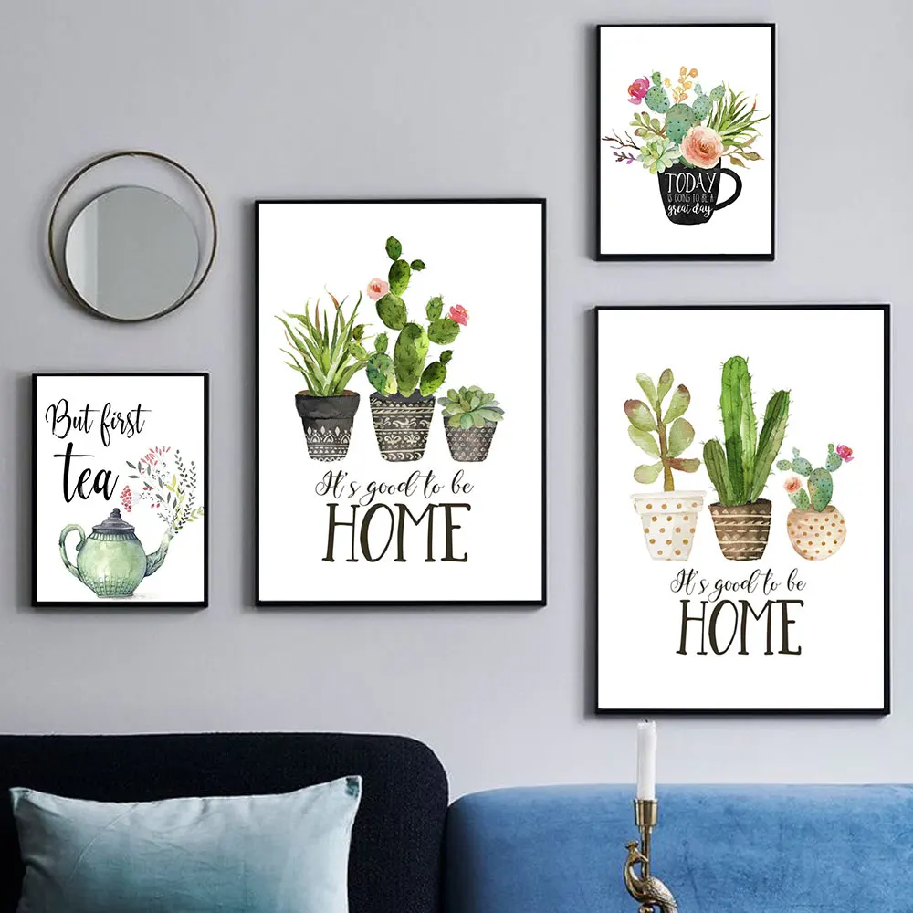 

Botanical Flower Poster House Plants Art Print Minimalist Canvas Painting Boho Wall Picture For Living Room Home Decoration