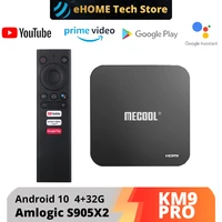 mecool km9 pro android 9 0 amlogic s905x2 tv box voice control 4k streaming 4gb ddr4 32gb media player hd 2 4g5g smart tv box