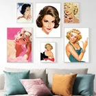 Винтажные плакаты и принты для девочек в 1950 году, декор для спальни, красивая женщина, фотография, ретро, Настенная картина на холсте, картина, декор для ванной комнаты