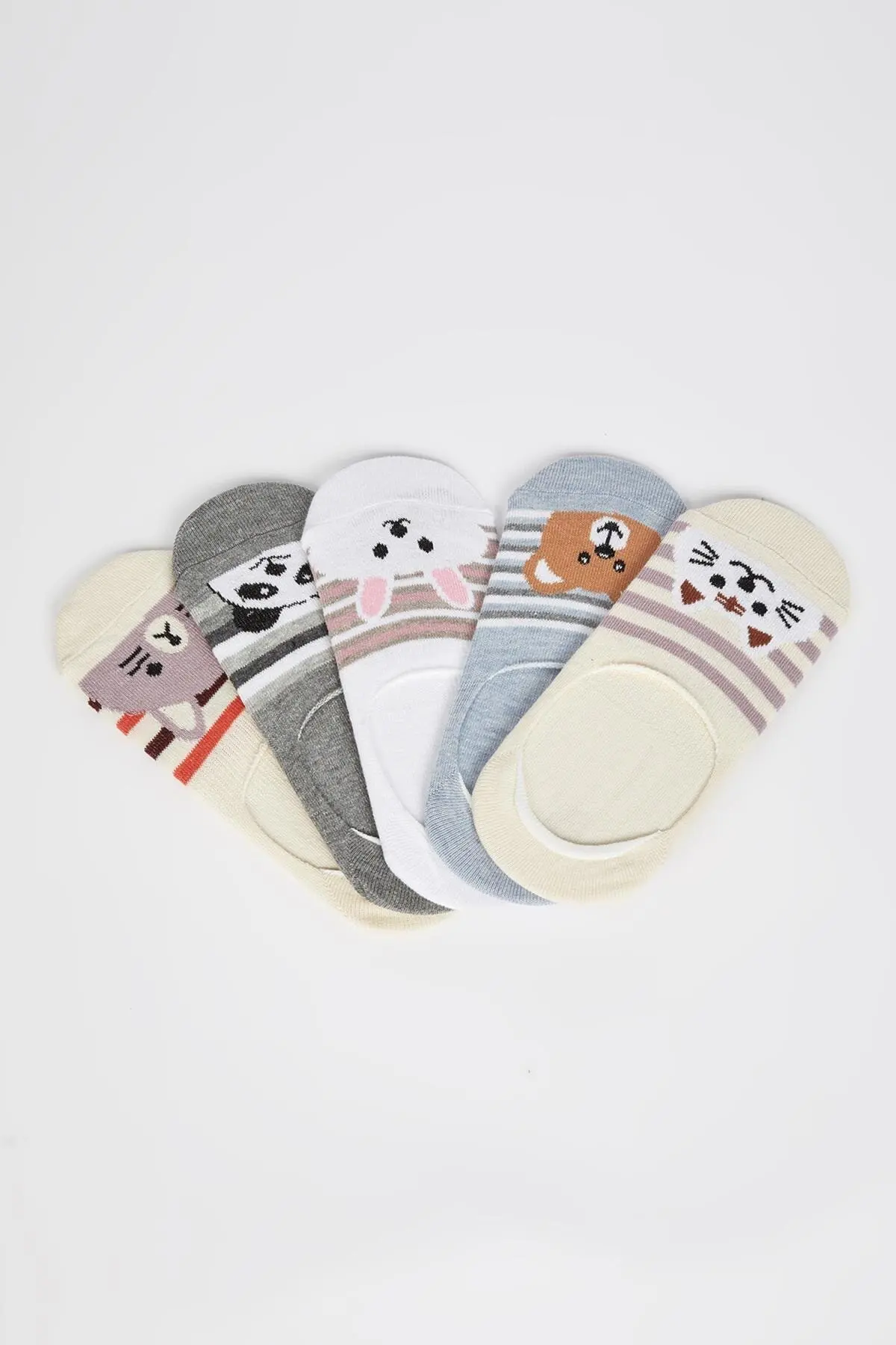 

Women's Animal Patterned 5 Pack Booties Socks