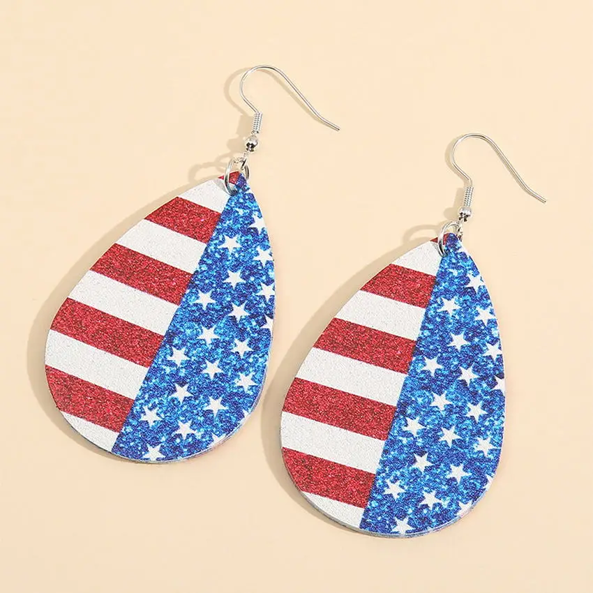 Женские модные серьги в виде американского флага простые дизайнерские подарок