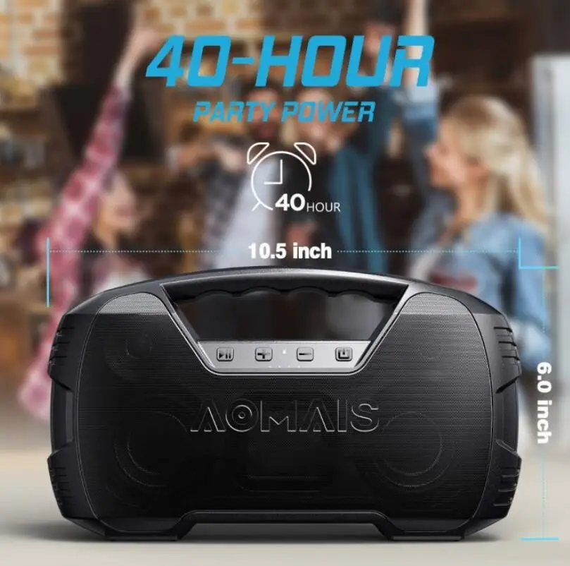 

30Watts High Power 4 Speakers Outdoor Portable Bluetooth Speaker 40 Hours Standby Wireless Tandem Subwoofer Waterproof Speakers