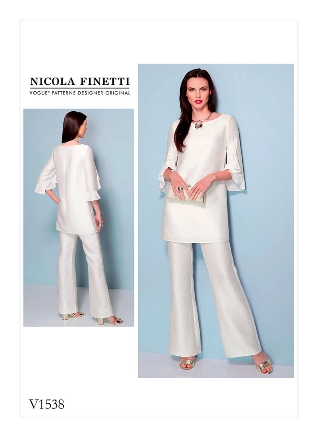 Выкройка Vogue №1538 — Вечерний брючный костюм от Nicola Finetti | Женская одежда