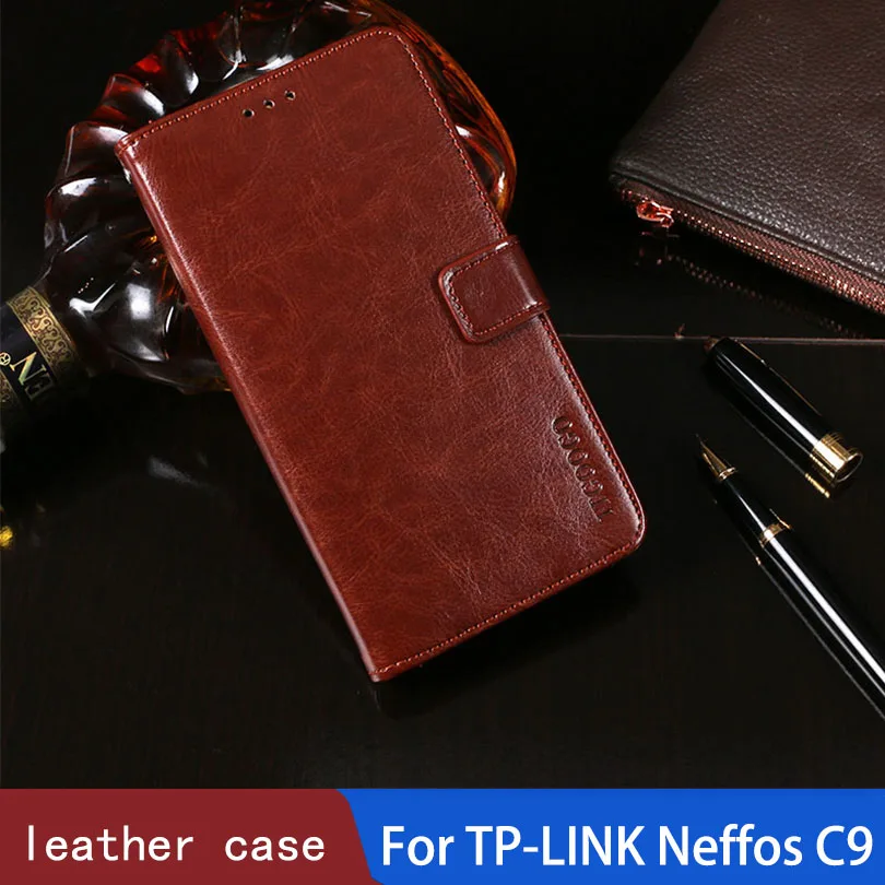 Leather Flip Case on TP-LINK Neffos C9 Cover smartPhone For TP707A TP707C | Мобильные телефоны и аксессуары