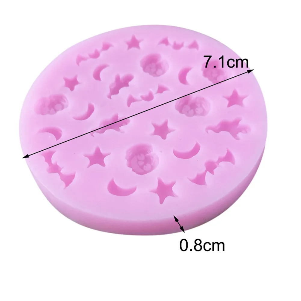 

Silicone Cake Baking Mould Fondant Cake Decor Pumpkin Bat Mold Halloween Baking Tools DIY Sugar Craft Chocolate Cutter Mould