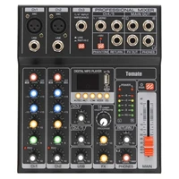 professional sound table mixer effects 5 channel usb pendrive