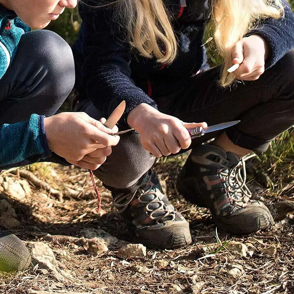 

Opinel Outdoor Junior Folding Stainless Steel Pocket Knife (Purple) Camping Hiking Trekking Outdoor Hunting Whittling Knife