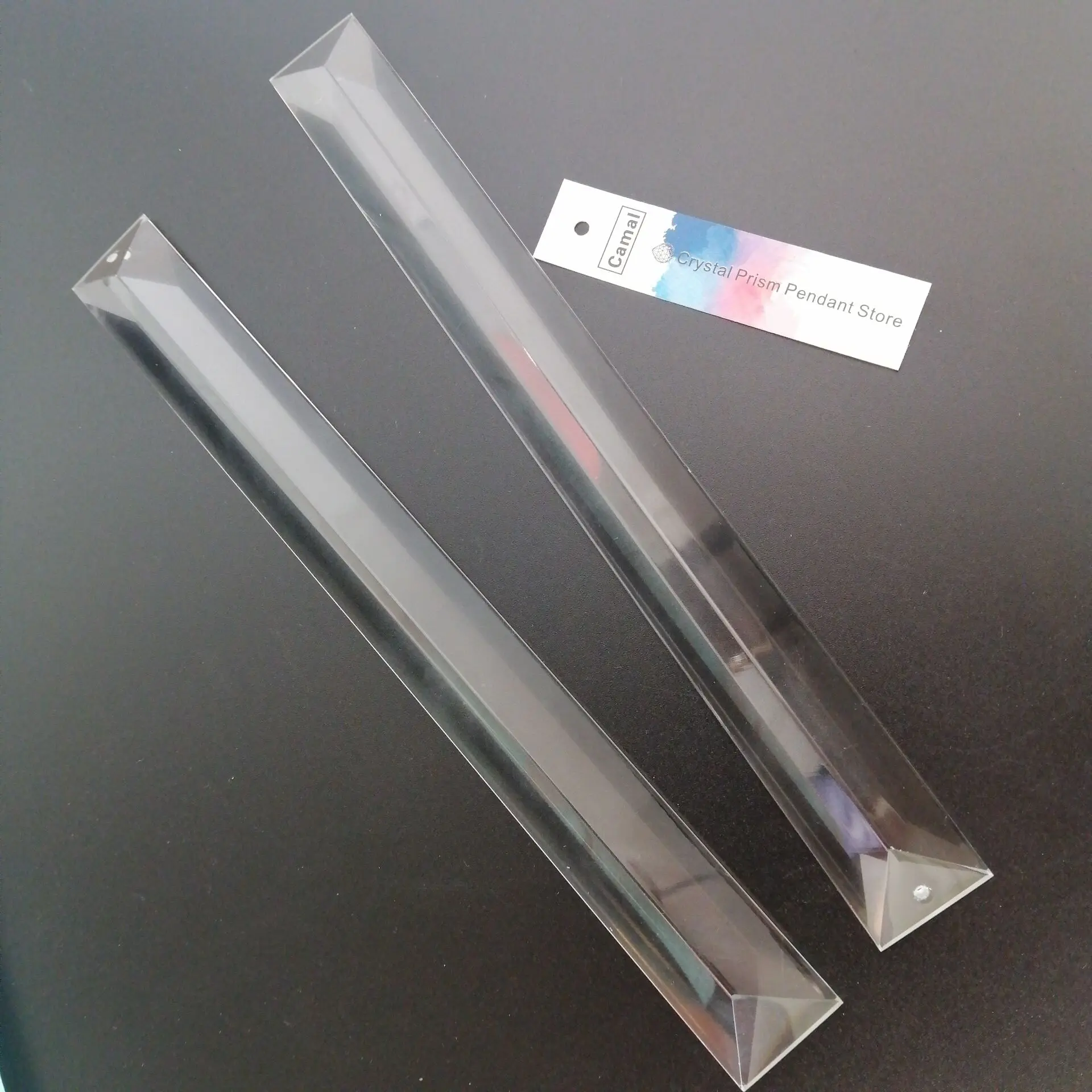 

Camal 2 шт. 180 мм x 22 мм прозрачный K9 прямоугольник длинная хрустальная призма подвесная люстра лампа детали освещения Suncatcher домашний декор