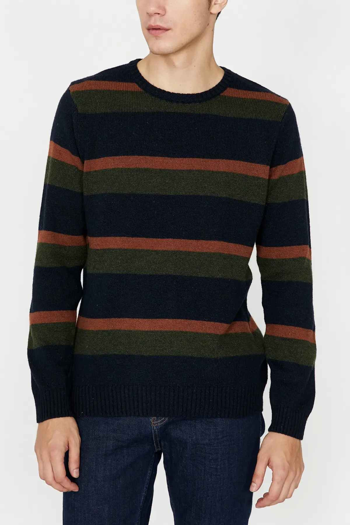 Мужской темно-синий свитер Koton 9 KAM91168LT |