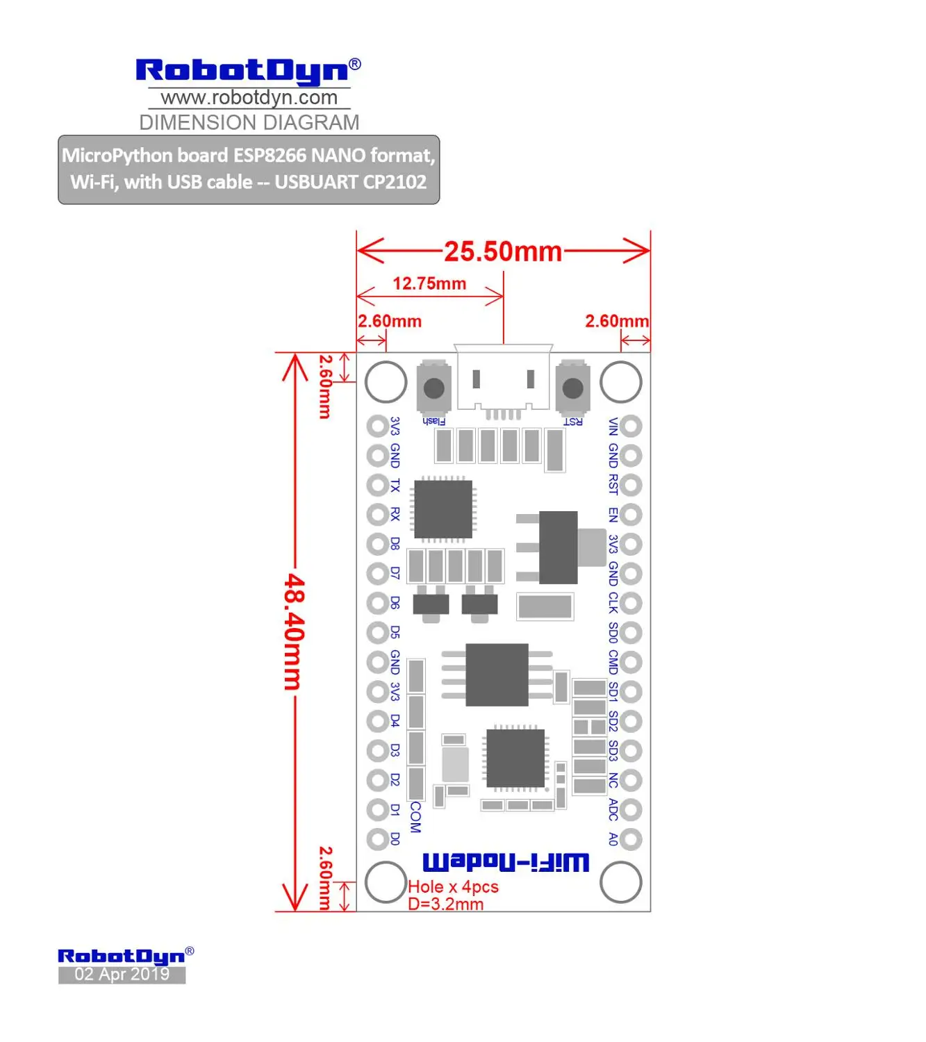 MicroPython ESP8266 NANO WiFi board. Python | Электронные компоненты и принадлежности