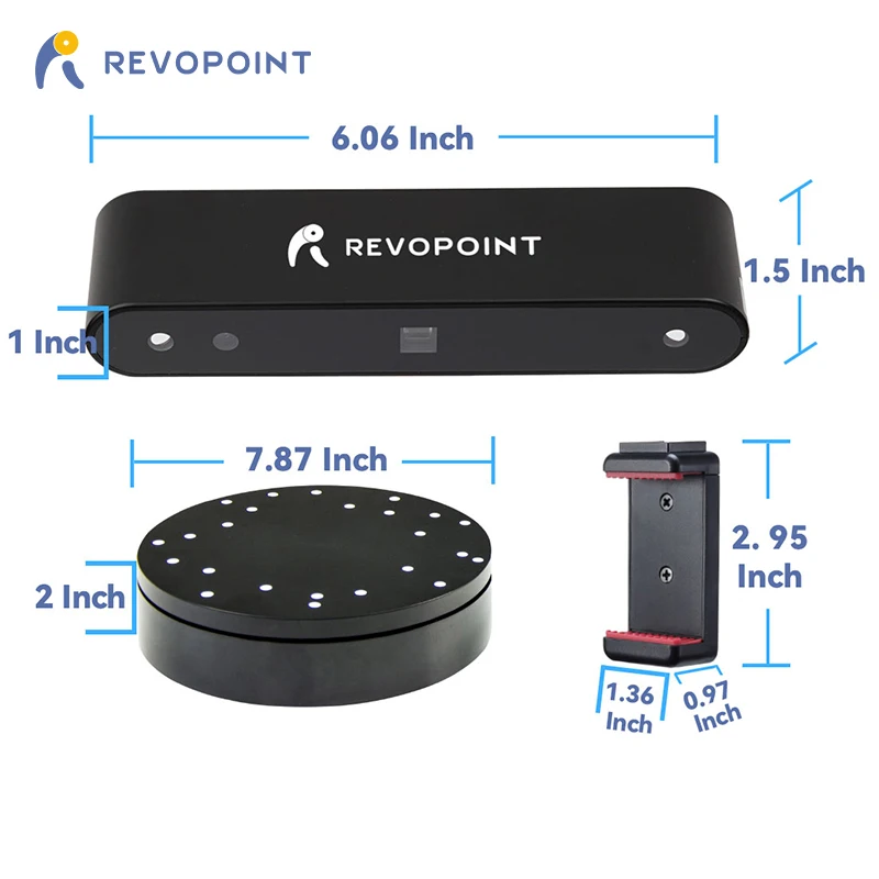 Комплект для сканера Revopoint POP 3D с поворотным механизмом точность 0 3 мм 8 кадров в