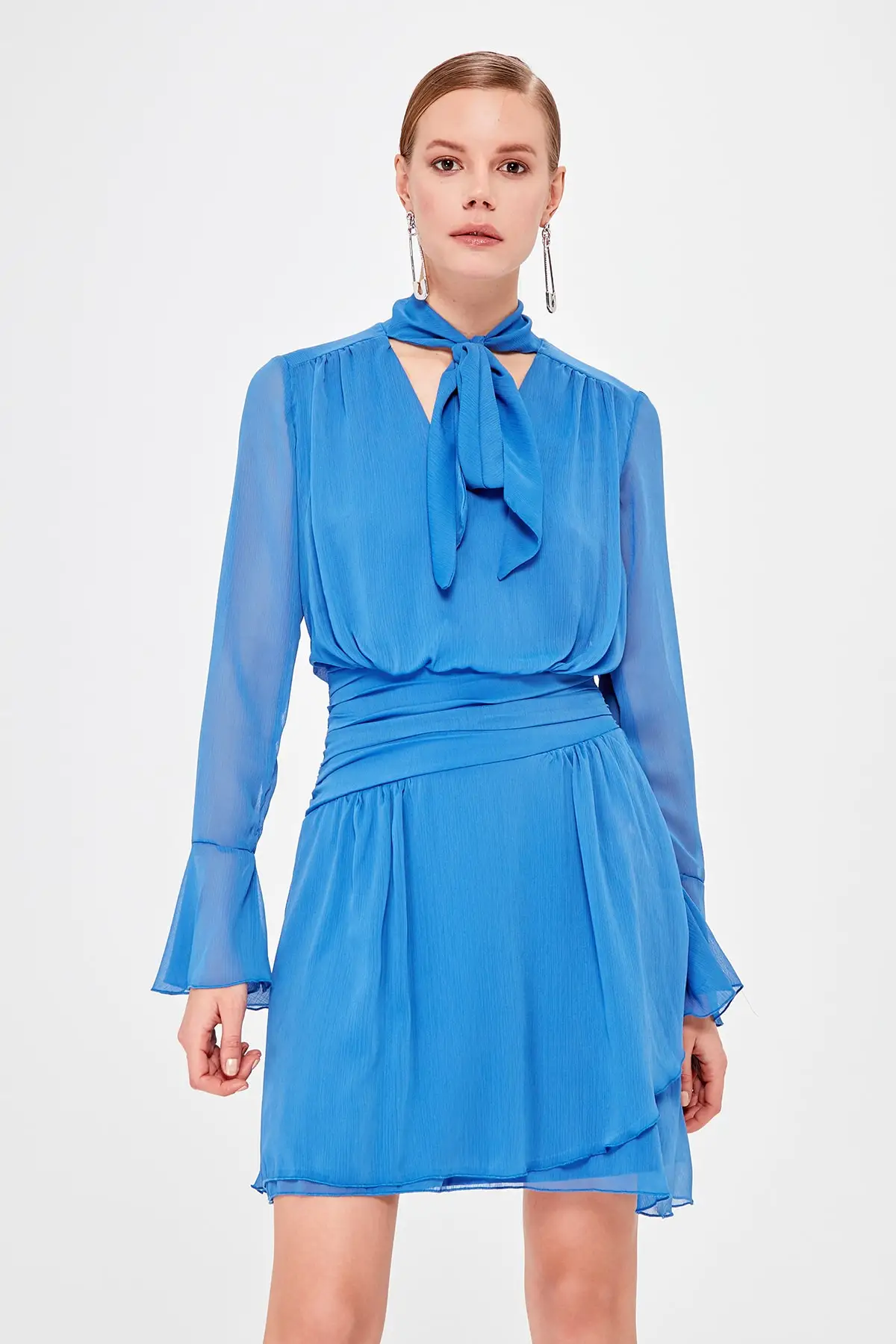 Trendyol платье с воротником TPRSS20EL0016|Женские платья| |