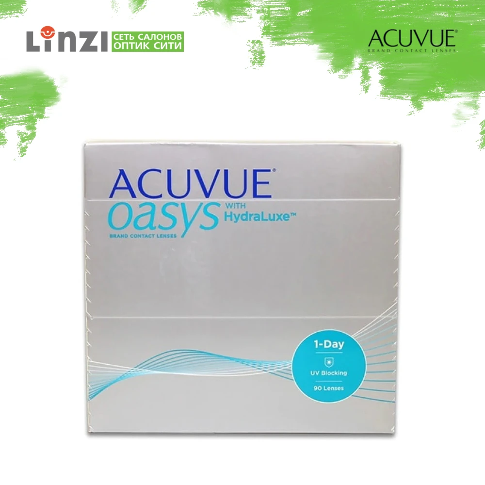 Контактные линзы Acuvue Oasys 1-Day HydraLuxe (90 шт) R: 9.0 | Красота и здоровье