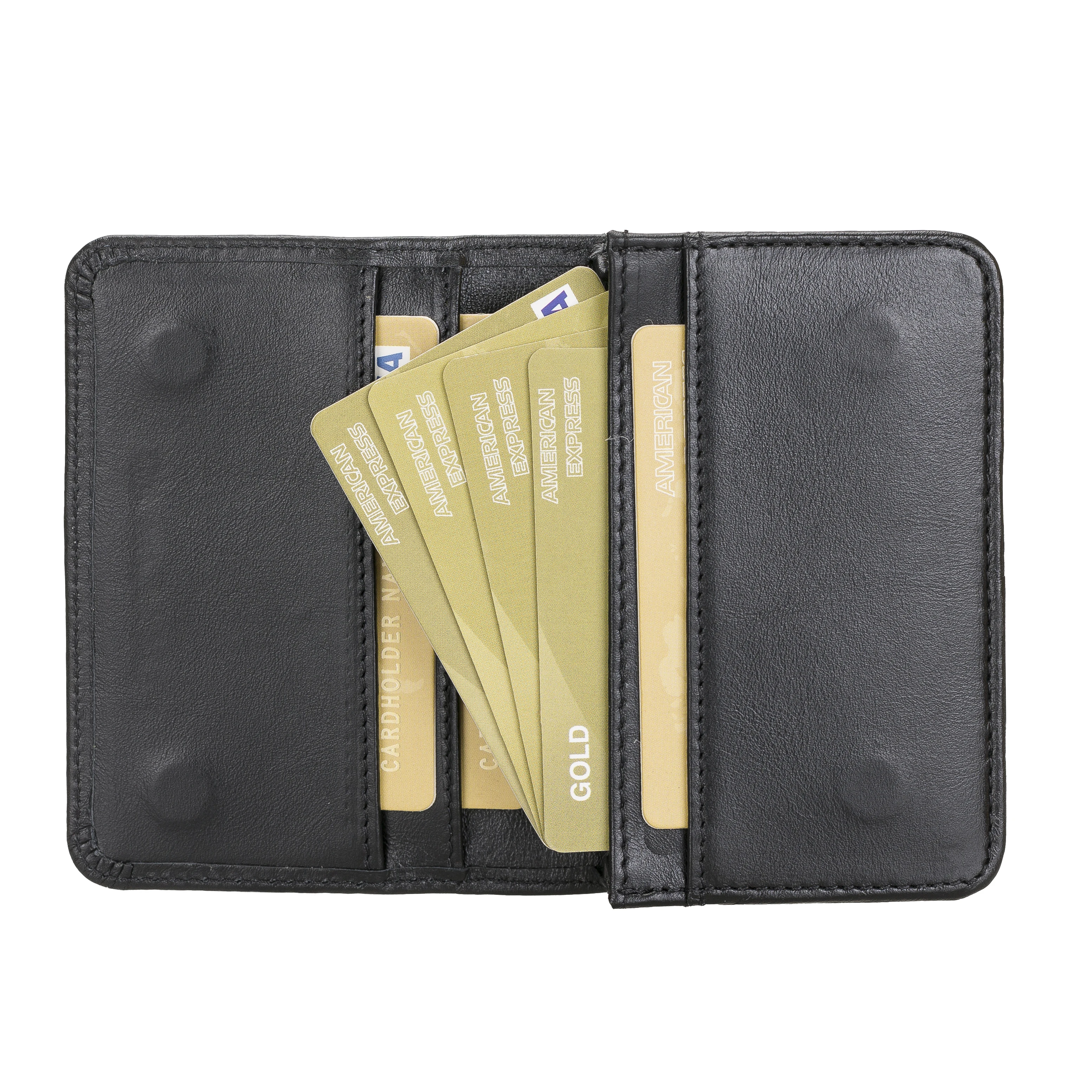 Handmade Genuine Leather Magnetic Closure Credit Card and ID Card Holder Elegant and Stylish Stores Up To 10 Cards Wallet