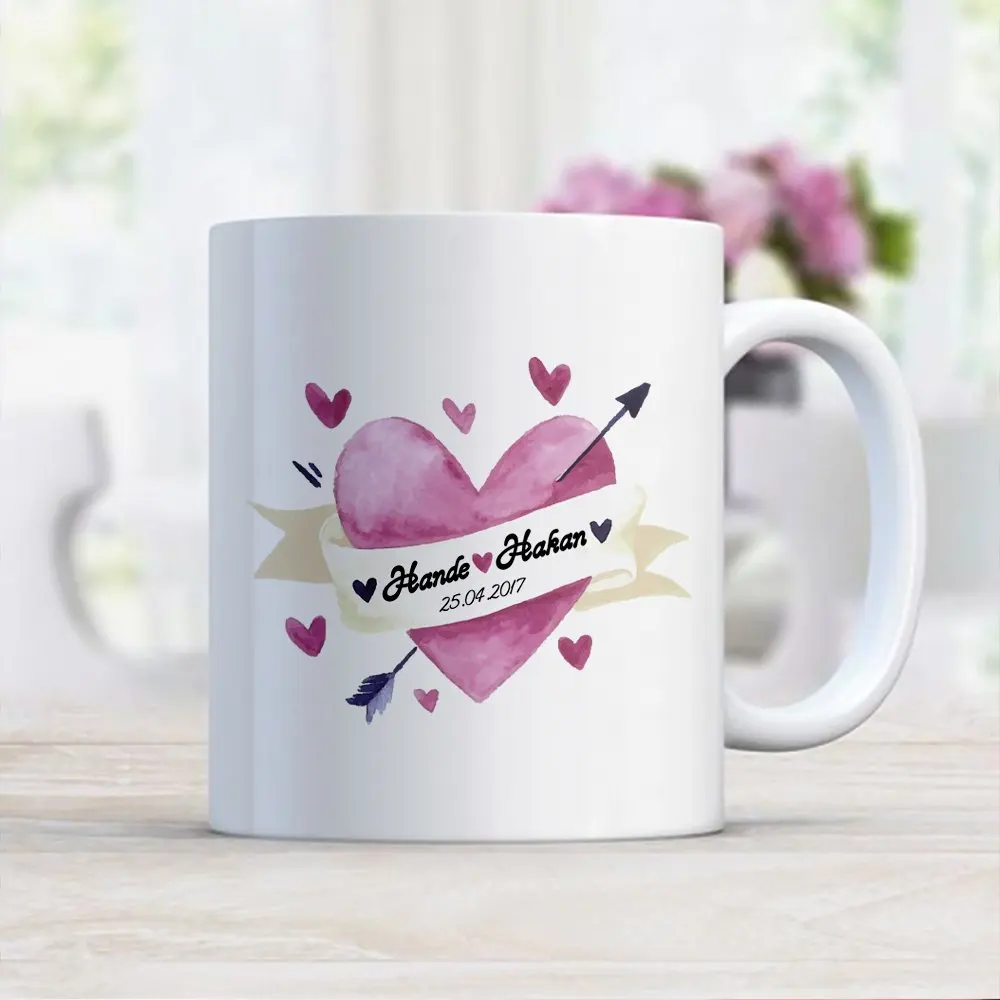 

Personalized Valentine's Day Design White Mug Cup-22