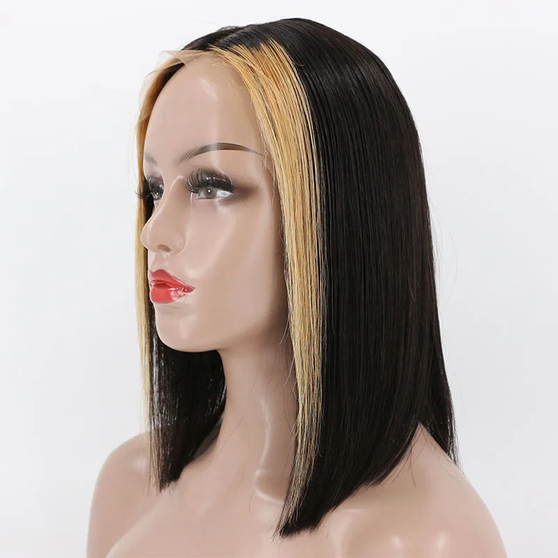 Holy Belle #27 хайлайтер короткий Боб кружевной фронтальный парик бразильские