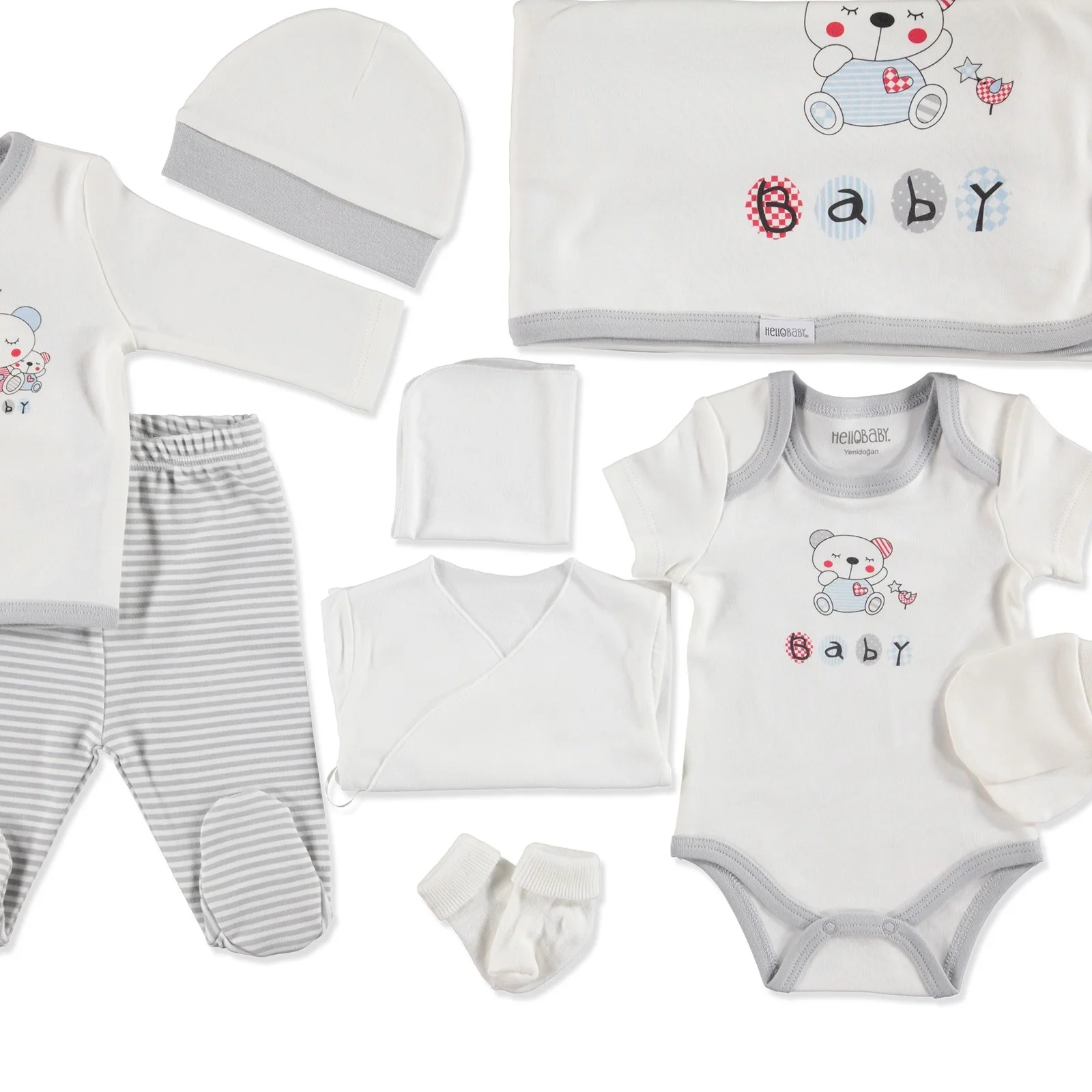 Ebebek HelloBaby милый медвежонок для новорожденных больничная упаковка 10 шт.| |