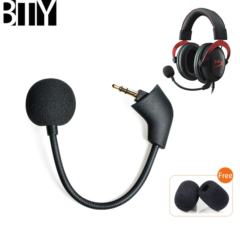 

Headphone 3.5mm Detachable Mic Microphone For Kingston HYPER X Cloud Headset Wireless Gaming Headsets