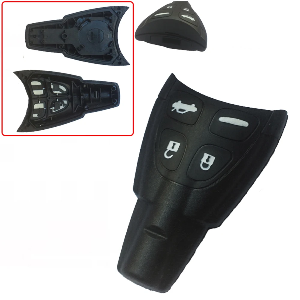 Remote shell key housing compatible with SAAB 93 95 9-3 9-5 fob replacement 4 buttons | Key Shell
