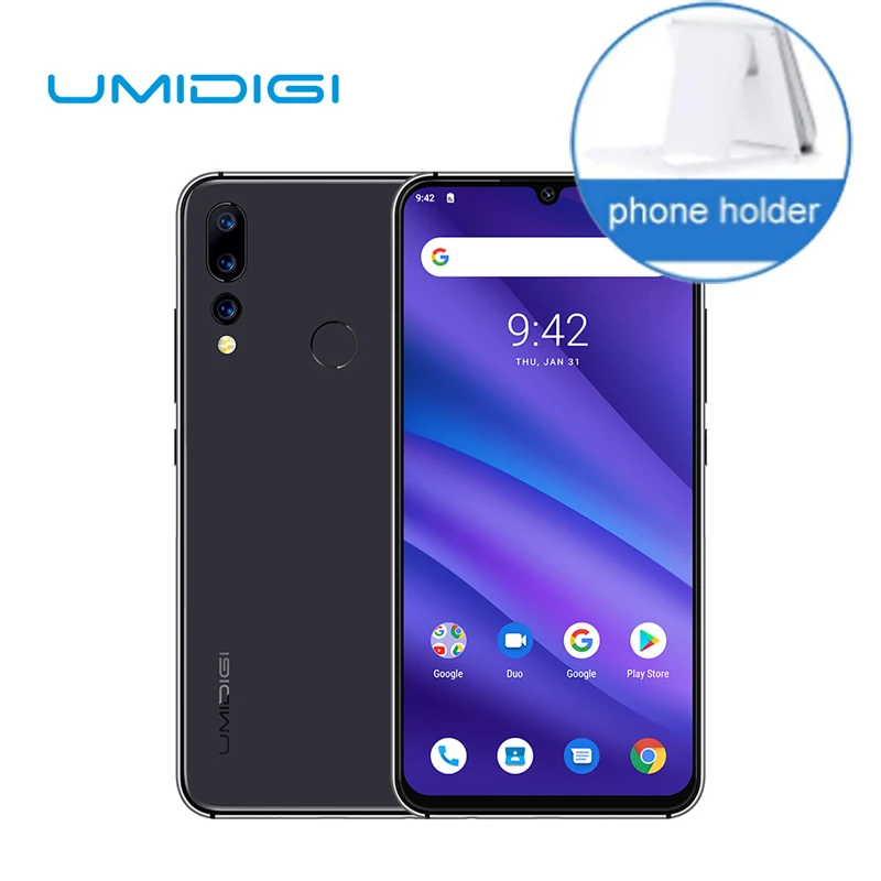 Add phone holder UMIDIGI A5 Pro 6," FHD+ 16 МП Тройная камера Android 9,0 Helio P23 Octa-core 4150 мАч Global LTE 4G отпечаток пальца смартфон - Цвет: Add phone holder