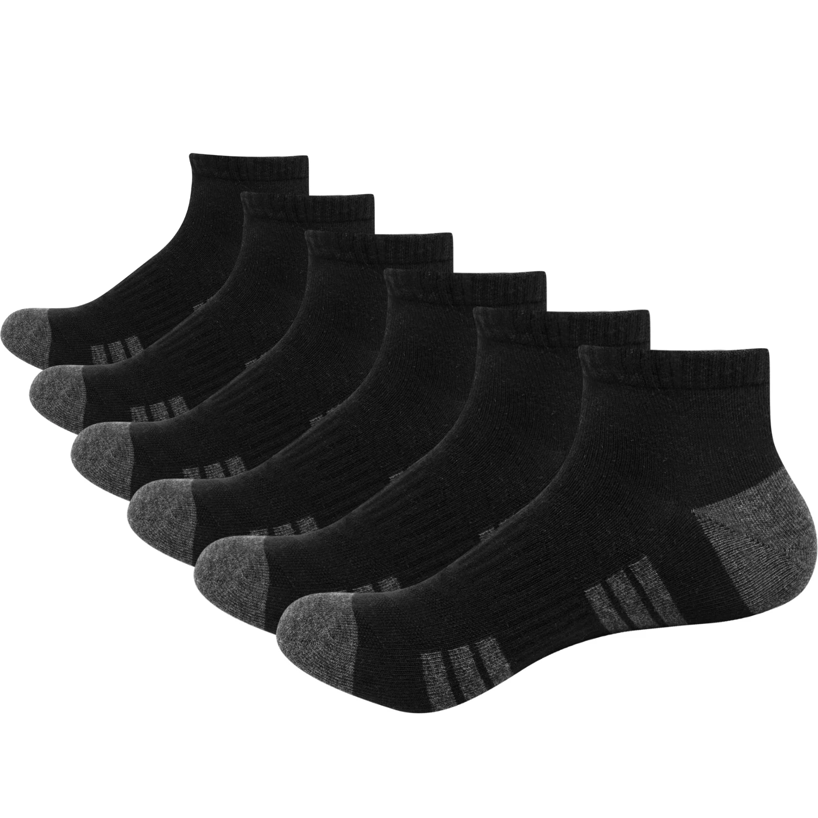 YUEDGE Men And Women Moisture Wick Cotton Low Cut Ankle Socks Sneaker  Short Socks 5 Pair Lot 35-45 EU