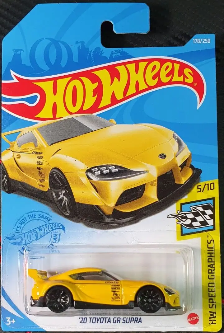 

Hot Wheels '20 Toyota Supra Yellow Case 2021 Mainline 1/64 Metal Diecast Model Collection