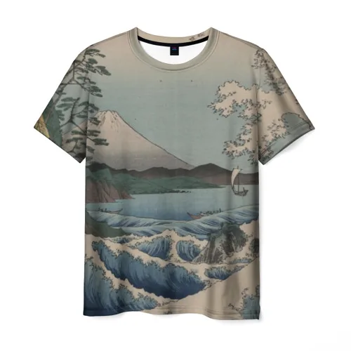 Мужская футболка 3D Утагава Хиросигэ | одежда