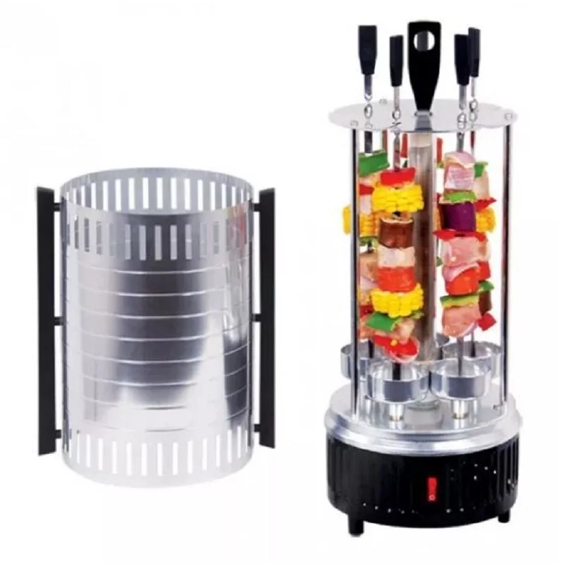 Электрошашлычница электрическая с шампурами для приготовления кухни