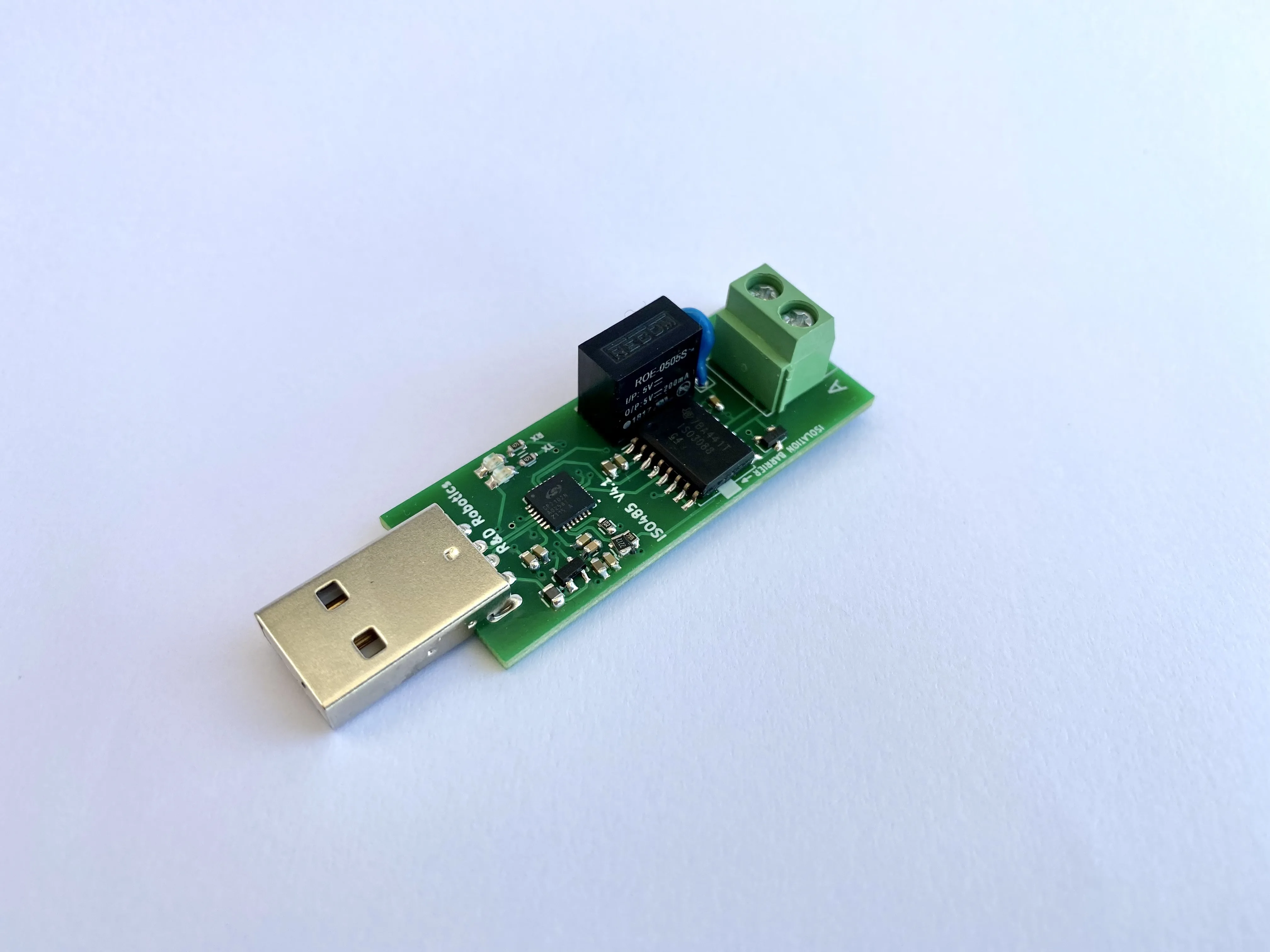 

CP2102N-промышленный изолированный преобразователь USB в RS485