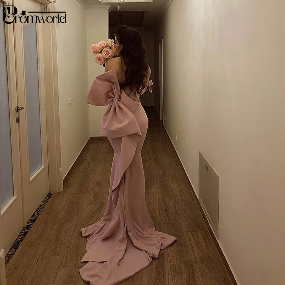 Вечернее платье Русалка телесного и розового цвета Элегантное длинное вечернее