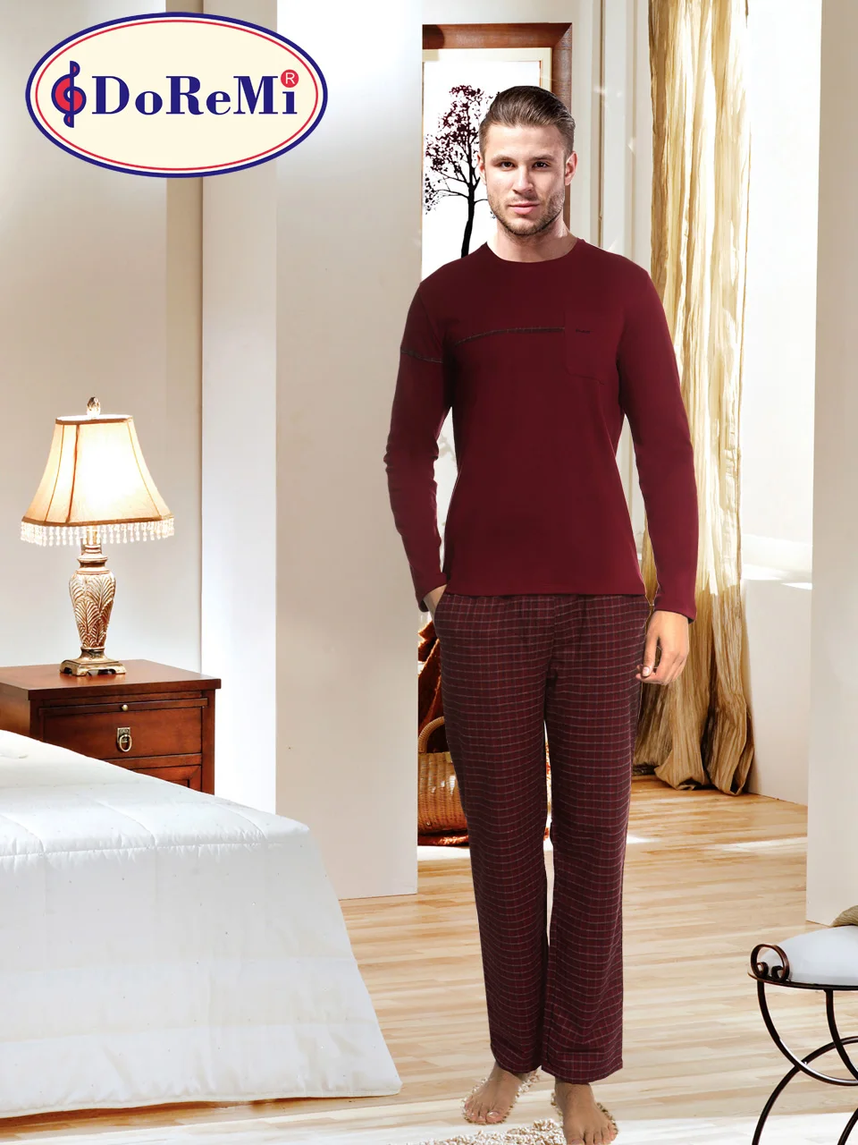 

Men Pajama Set Soft Comfortable Spring Autumn Winter Long Sleeve Pants Home Wear Plus Size Cotton Pajamas Süit