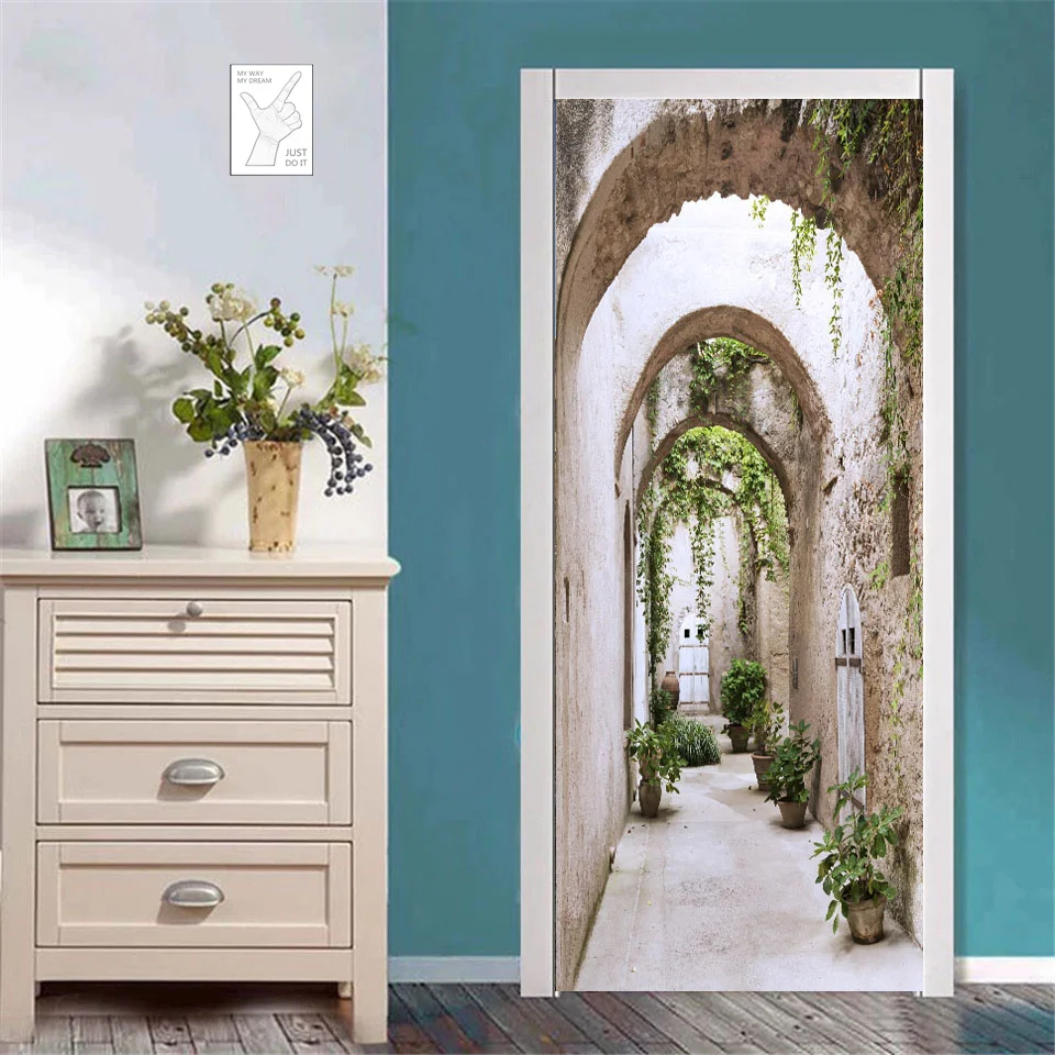 Венок арка 3D дверные обои самоклеящийся постер виниловый Фотофон украшение